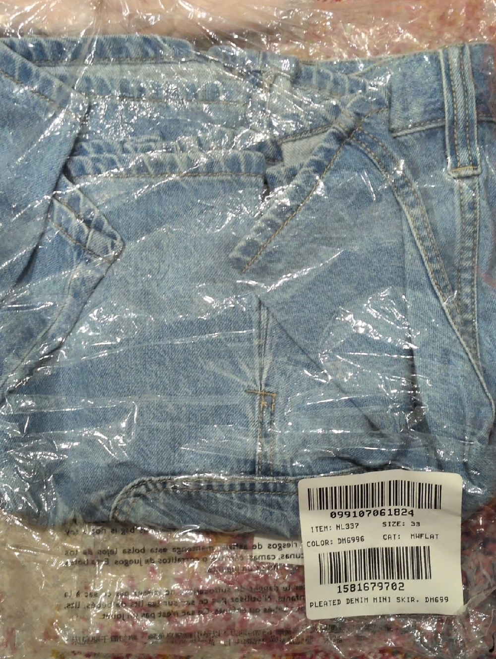 MADEWELL Pleated Denim Mini NWT - Picture 8 of 9